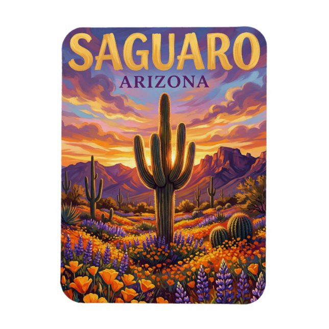 Imán Parque Nacional Saguaro EE. UU. (Vertical)