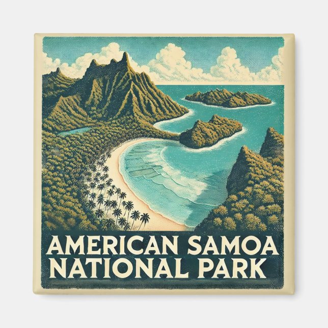 Imán Parque nacional Samoa Americana (Frente)