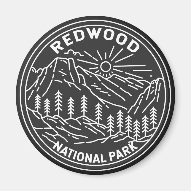 Imán Parque nacional secuoya Monolina de California (Frente)