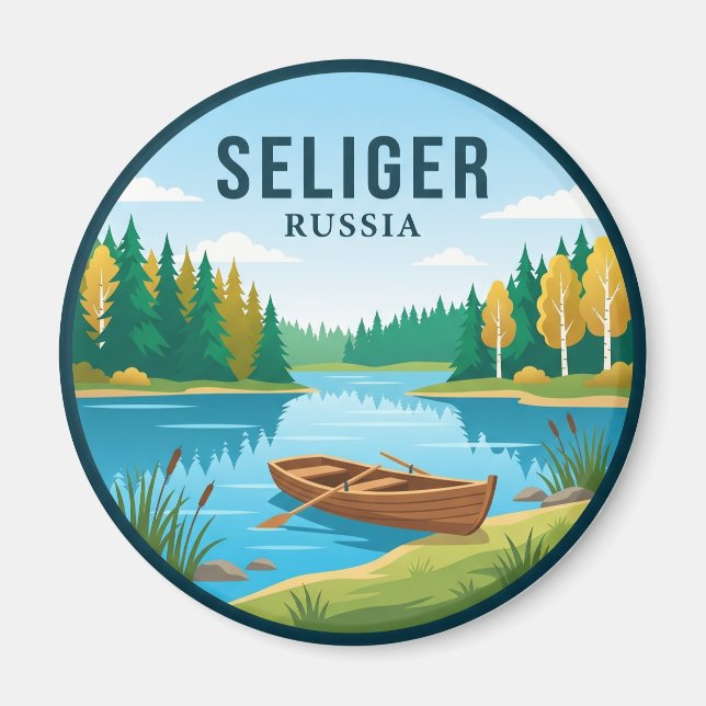 Imán Parque Nacional Seliger Rusia (Frente)