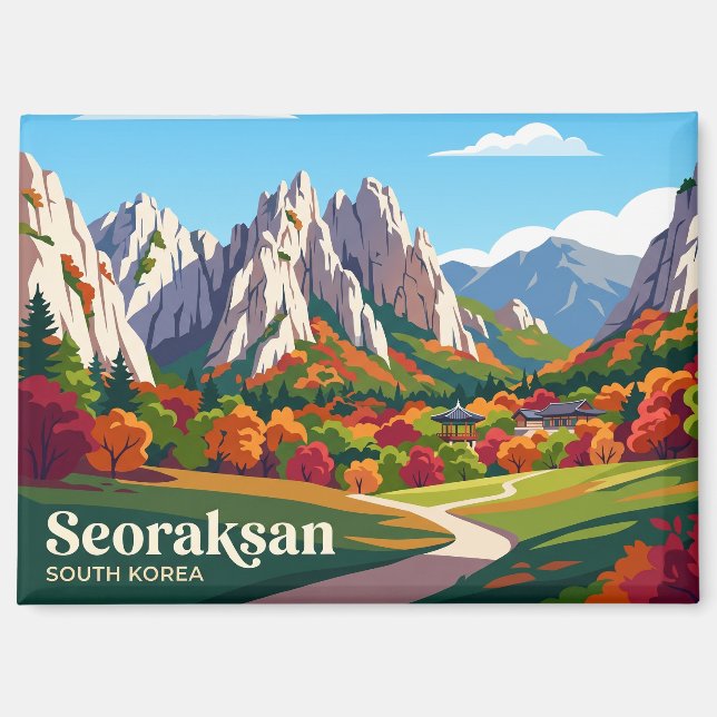 Imán Parque Nacional Seoraksan Corea del Sur (Anverso)