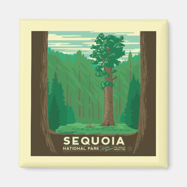 Imán Parque nacional Sequoia (Frente)