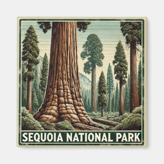 Imán Parque nacional Sequoia (Frente)