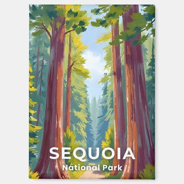 Imán Parque Nacional Sequoia | Viajes a California (Anverso)