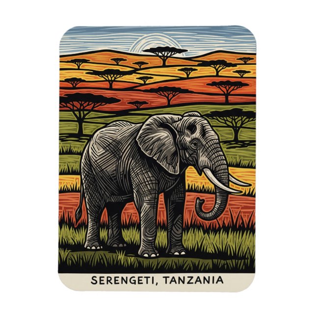 Imán Parque nacional Serengeti (Vertical)