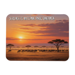 Imán Parque nacional Serengeti Postcard de Tanzania