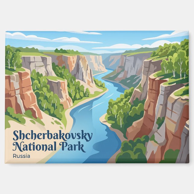 Imán Parque Nacional Shcherbakovsky Rusia (Anverso)
