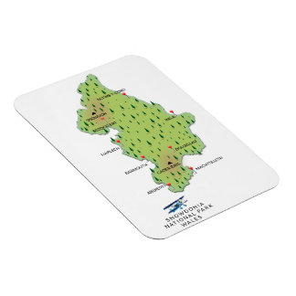 Imán Parque nacional Snowdonia, Mapa de Gales