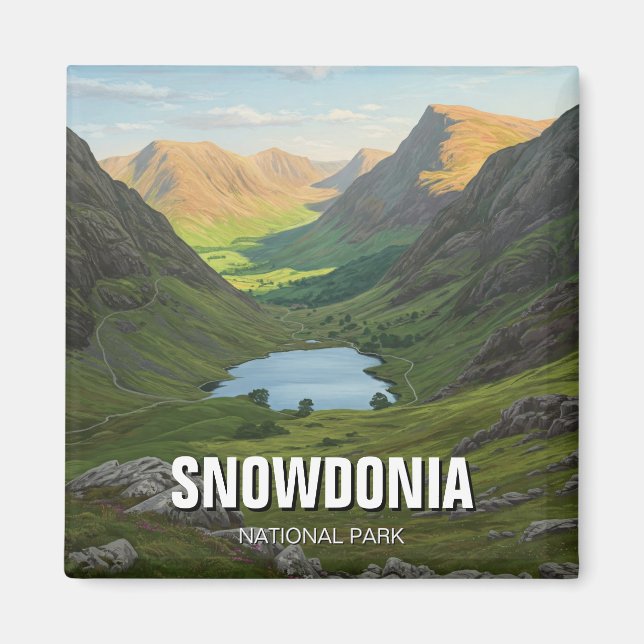 Imán Parque nacional Snowdonia Viajes de Gales (Frente)