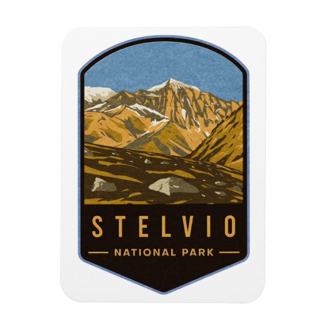 Imán Parque nacional Stelvio (Vertical)