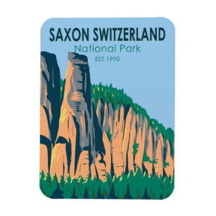 Imán Parque nacional Suiza Saxon Vintage Alemania