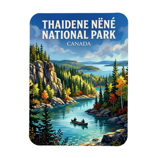 Imán Parque Nacional Thaidene Nëné Canadá (Vertical)