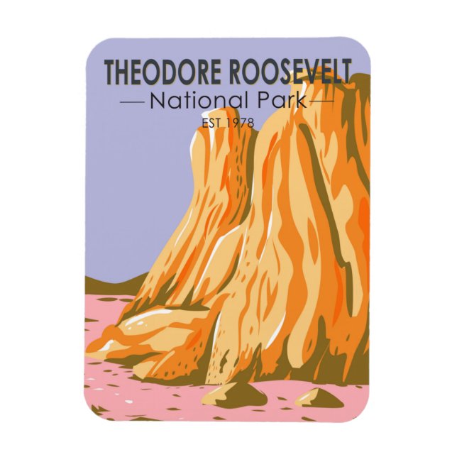 Imán Parque nacional Theodore Roosevelt North Dakota (Vertical)