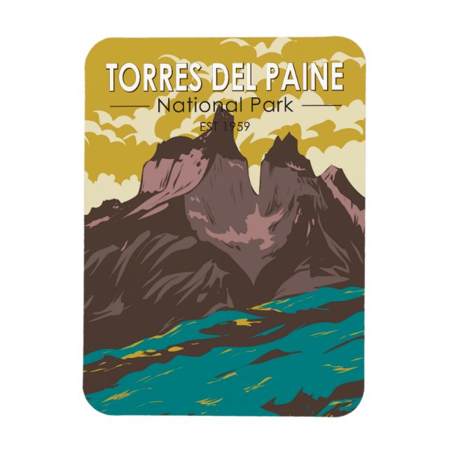 Imán Parque nacional Torres del Paine (Vertical)