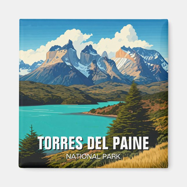 Imán Parque nacional Torres Del Paine Chile (Frente)