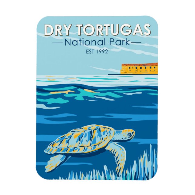 Imán Parque nacional Tortugas secas (Vertical)