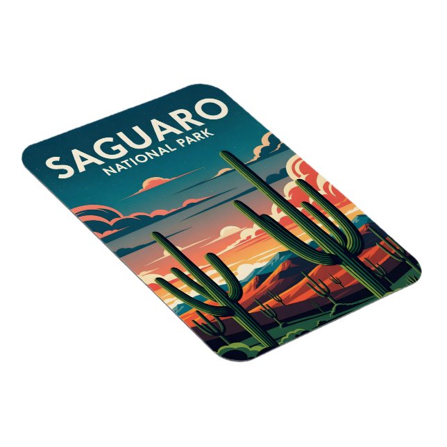 Imán Parque nacional Vibrant Saguaro (Lado Derecho)