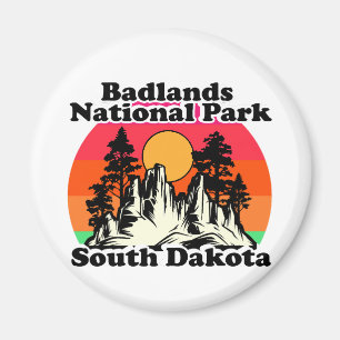 Imán Parque nacional Vintage Badlands