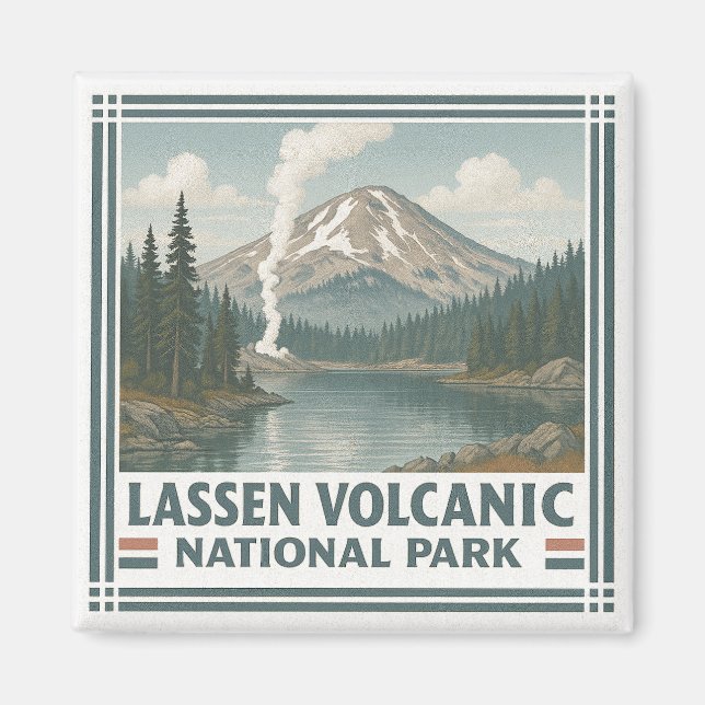 Imán Parque nacional volcánico de Lassen (Frente)