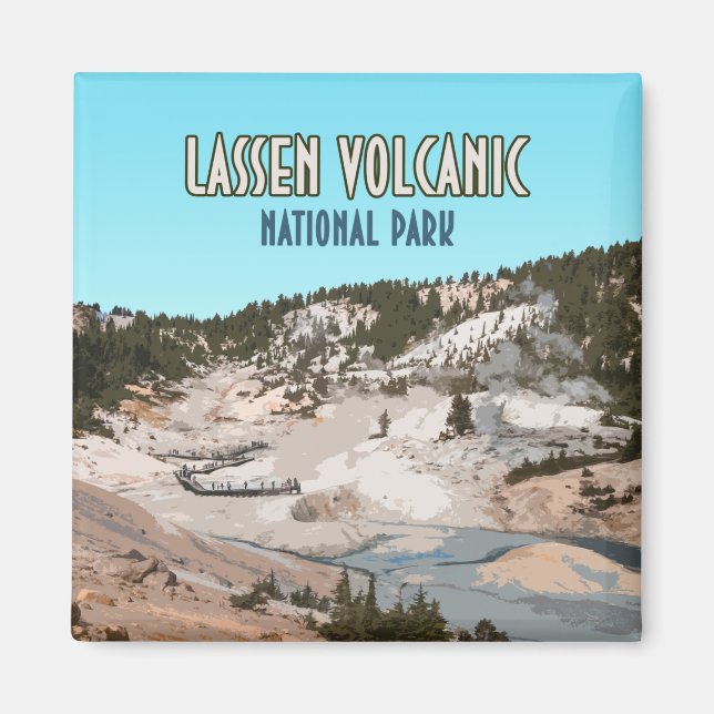 Imán Parque nacional volcánico de Lassen, California (Frente)