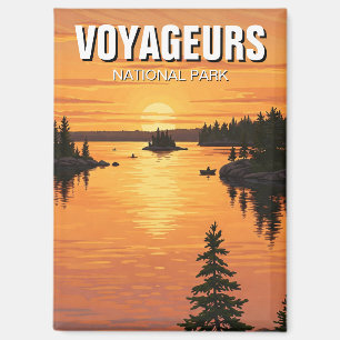 Imán Parque nacional Voyageurs Minnesota Travel Sunset