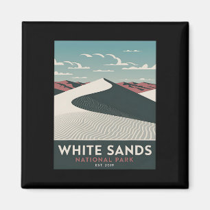 Imán Parque Nacional White Sands Campamento Vintage Sen
