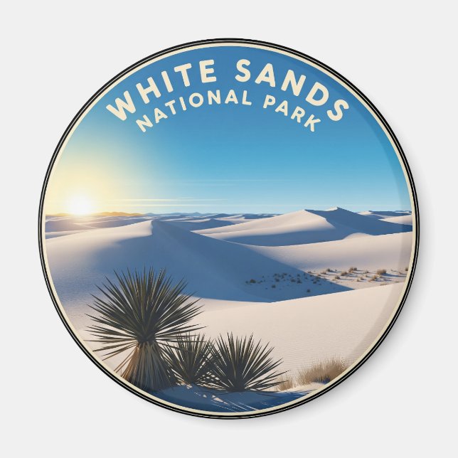 Imán Parque Nacional White Sands Nuevo México (Frente)