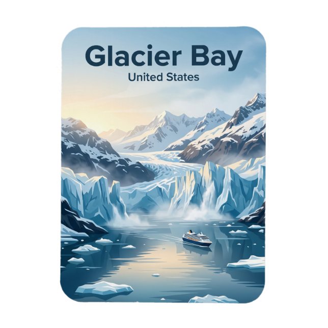 Imán Parque Nacional y Reserva de la Bahía de los Glaci (Vertical)