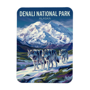 Imán Parque Nacional y Reserva Denali Alaska