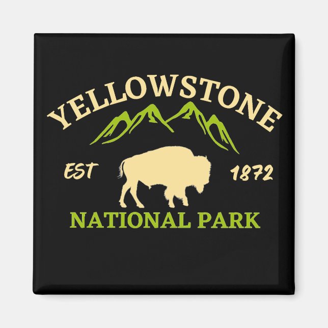Imán Parque nacional Yellowstone (Frente)