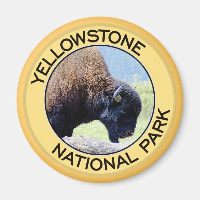 Imán Parque nacional Yellowstone (Frente)