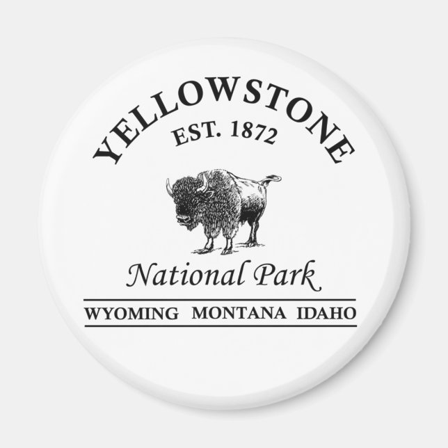 Imán Parque nacional Yellowstone (Frente)