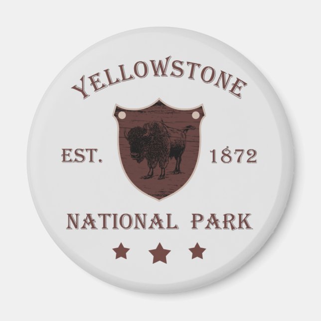 Imán Parque nacional Yellowstone (Frente)