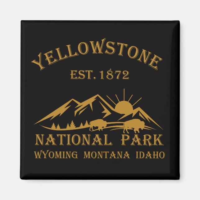 Imán Parque nacional Yellowstone (Frente)