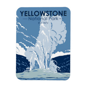 Imán Parque nacional Yellowstone Antigua cosecha fiel