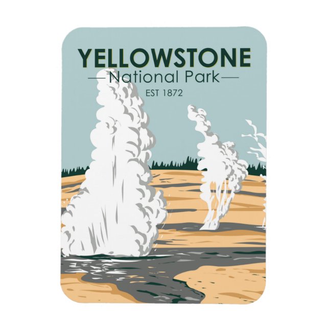 Imán Parque nacional Yellowstone Cuenca Norris Geyser (Vertical)