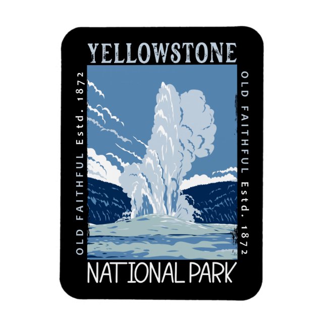Imán Parque nacional Yellowstone Dolor de los antiguos  (Vertical)