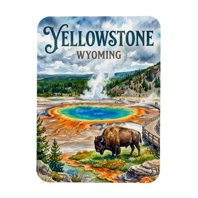 Imán Parque Nacional Yellowstone EE. UU. (Vertical)