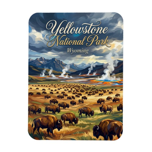 Imán Parque Nacional Yellowstone EE. UU. (Vertical)