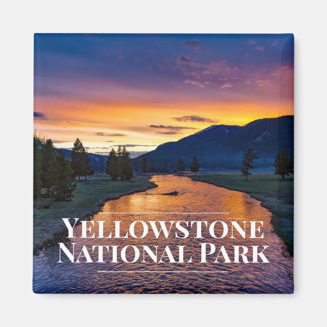 Imán Parque nacional Yellowstone Fridge Magnet (Frente)