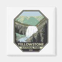 Parque nacional Yellowstone Gibbon Falls Vintage