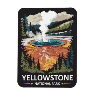 Imán Parque nacional Yellowstone Primavera caliente