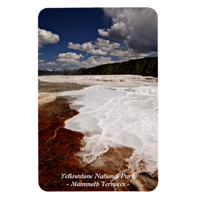 IMÁN PARQUE NACIONAL YELLOWSTONE, TERRAZAS DE MAMMOTH (Vertical)