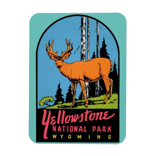 Imán Parque nacional Yellowstone Viaje de cosecha flexi (Vertical)