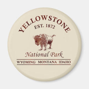 Imán Parque Nacional Yellowstone Vintage