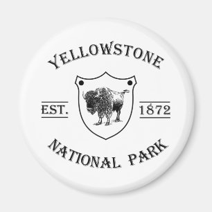 Imán Parque Nacional Yellowstone Vintage
