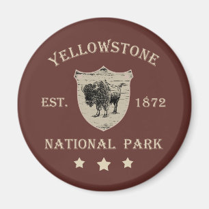 Imán Parque Nacional Yellowstone Vintage