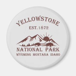 Imán Parque Nacional Yellowstone Vintage
