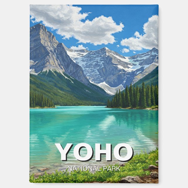 Imán Parque nacional Yoho Canadá (Anverso)