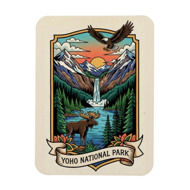 Imán Parque Nacional Yoho Canadá (Vertical)